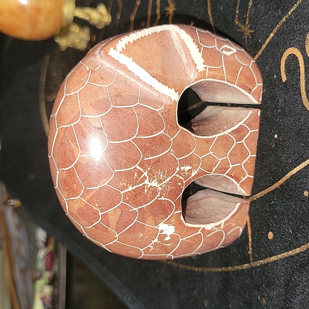 Handcarved soapstone armadillo figurine